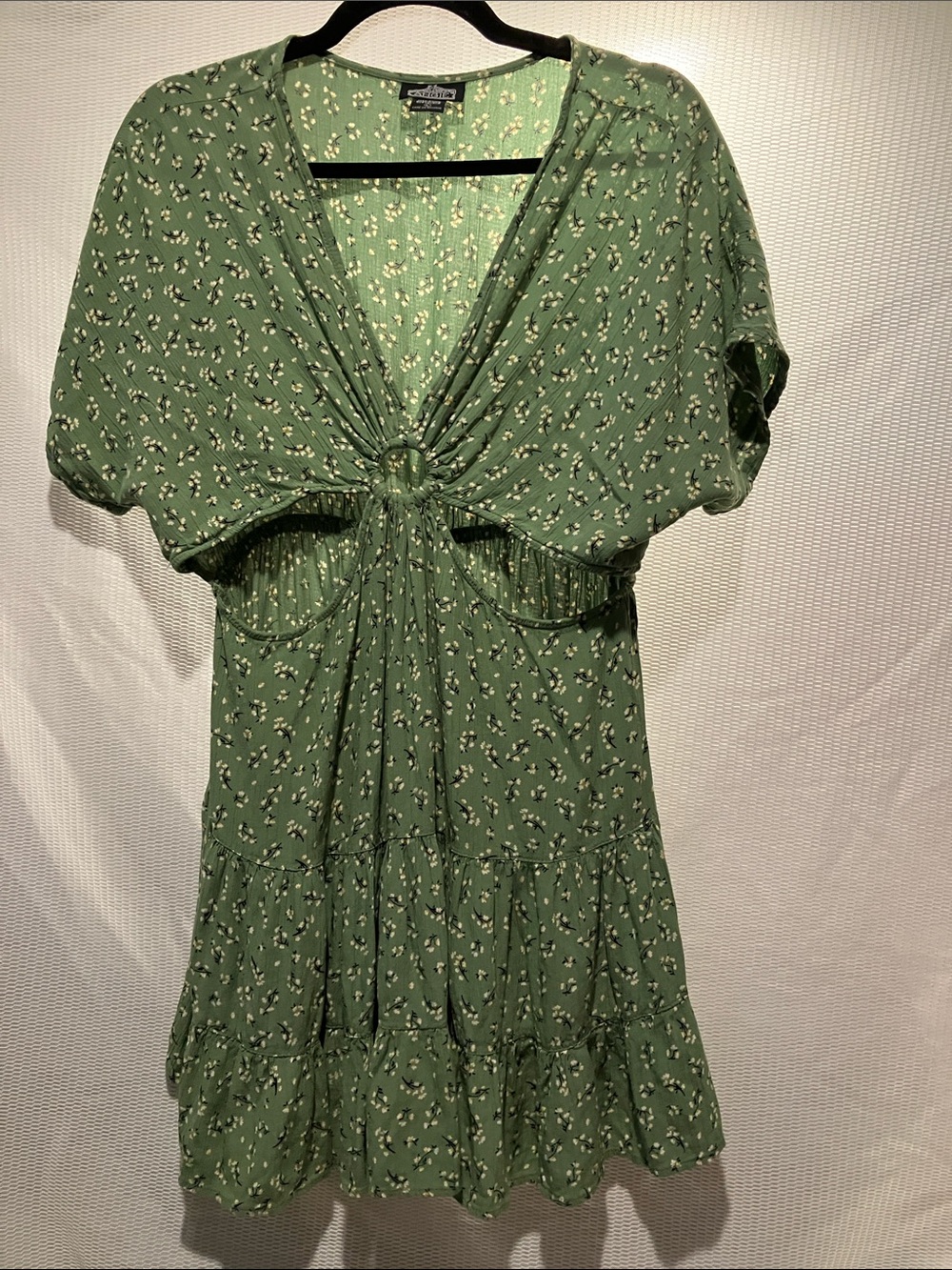 Angie Green Floral Mini Dress